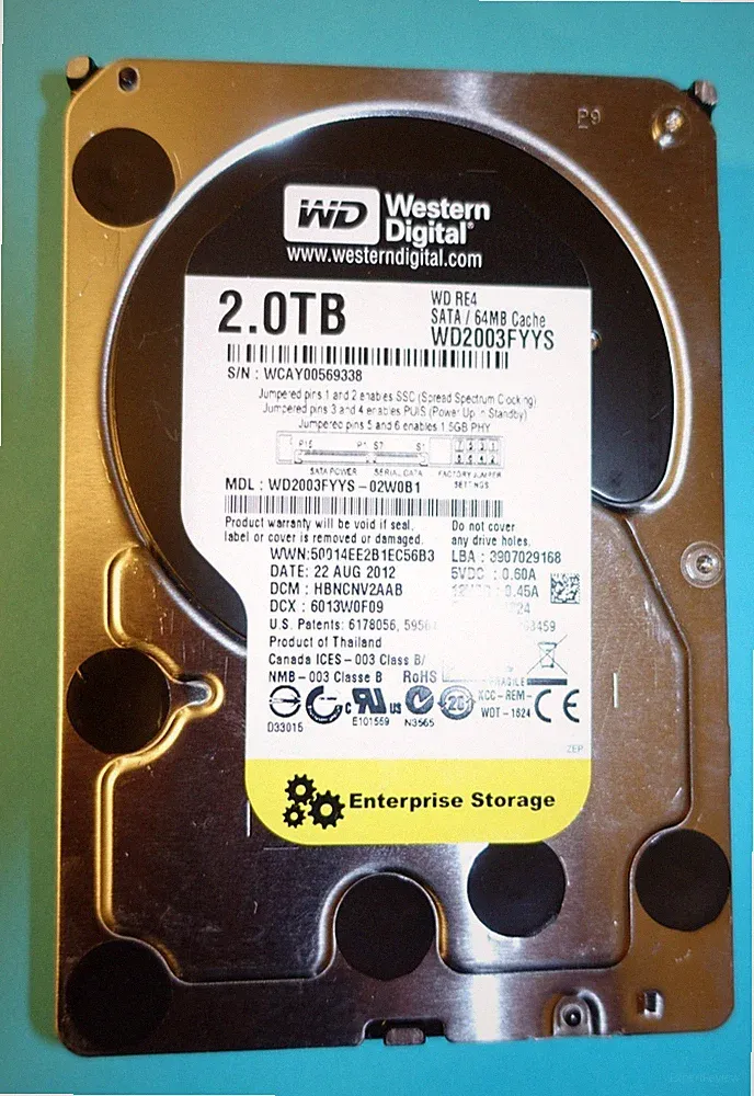 *2TB* Western Digital Black WD2003FYYS 3.5" Desktop Hard Drive SATA WD RE4 HDD S