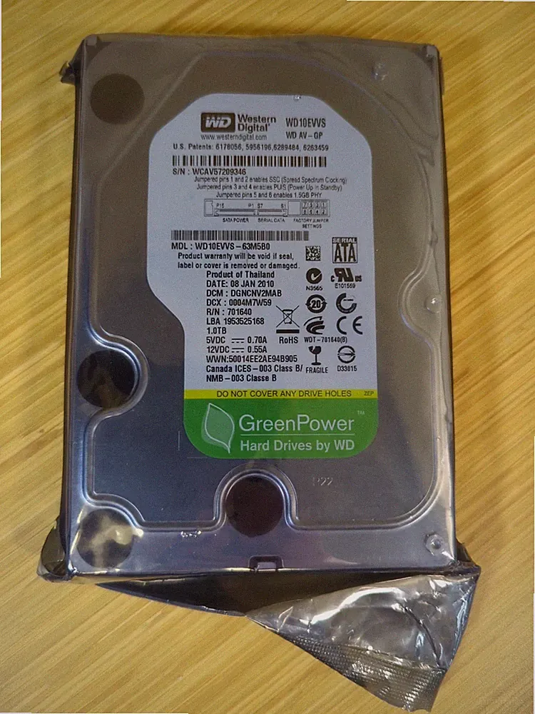 KSE WD10EVVS-63M5B0, DCM DANNHV2MHB Western Digital 1TB Hard Drive Green Power