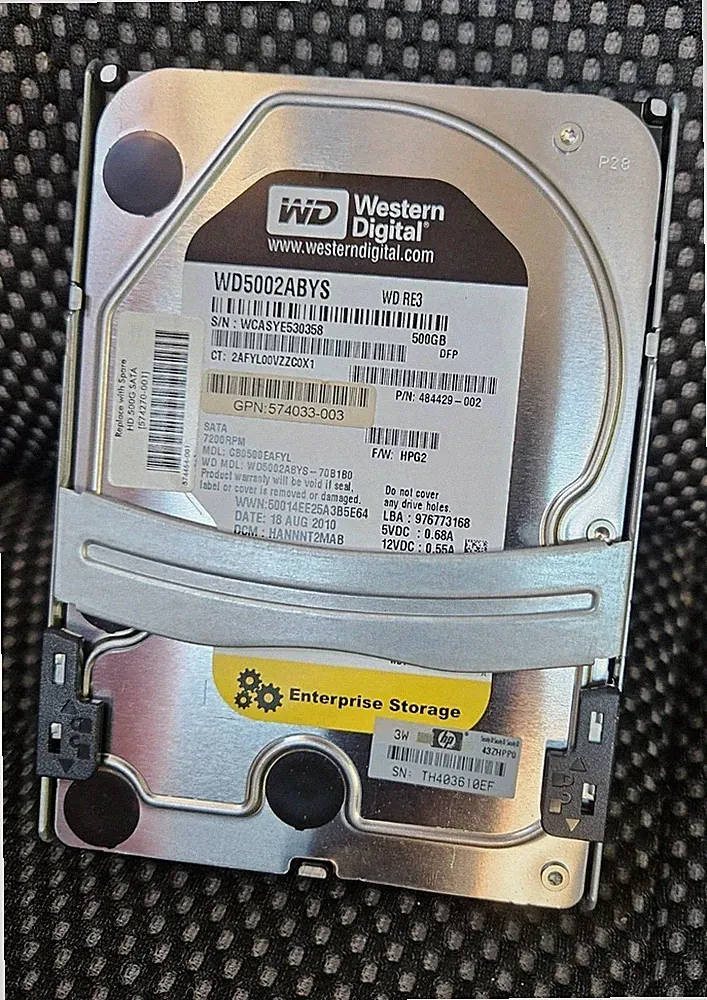 NEW Western Digital RE3 500GB Internal 3.5" WD5002ABYS HDD ENTERPRISE HARD DRIVE