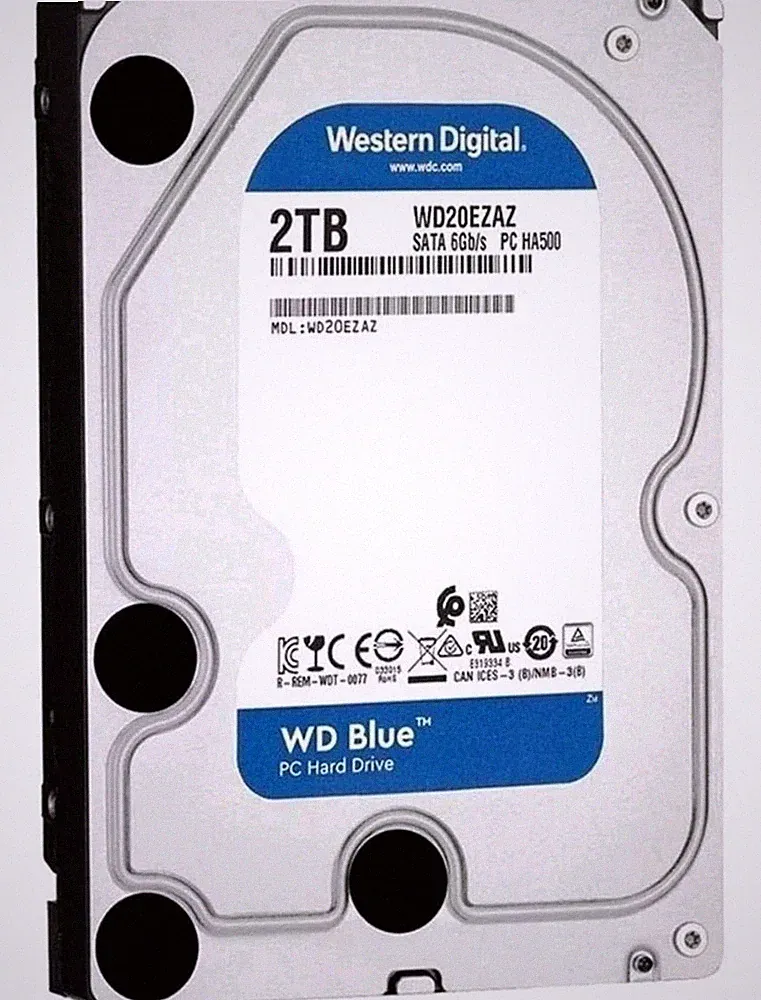 WD20EZAZ 1PCS Western Digital Blue 2TB 5400RPM SATA 6Gb/s 3.5-in Hard Drive. 314