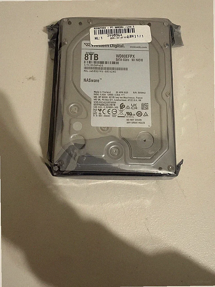 Western Digital 8TB WD Red Plus NAS SATA HDD, 3.5" Internal Hard Drive HDD - NEW