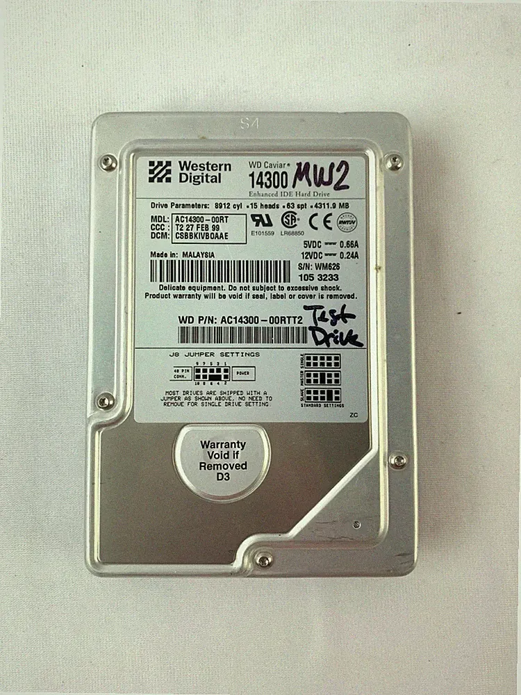 Western Digital AC14300-00RT AC14300-00RTT2 Hard Drive