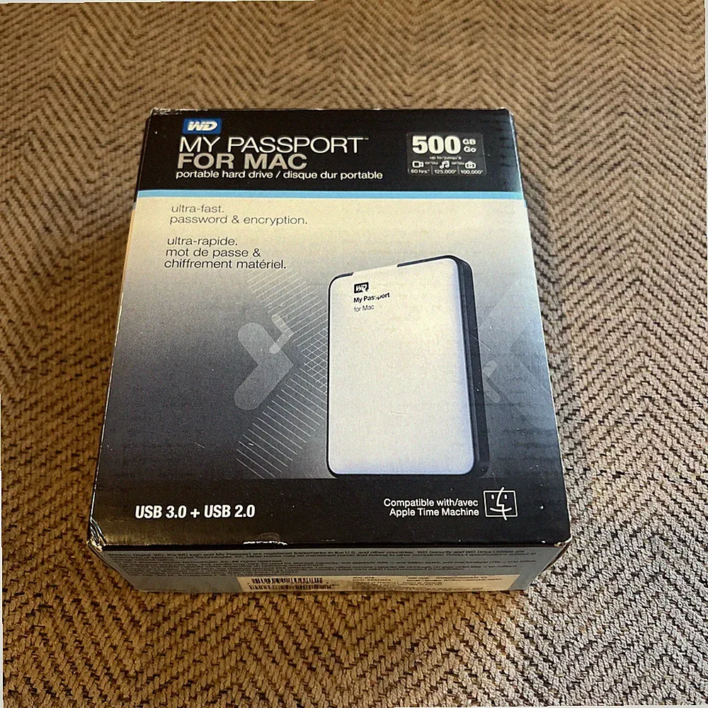 Western Digital My Passport for Mac 500GB External_Portable Hard Drive NIB