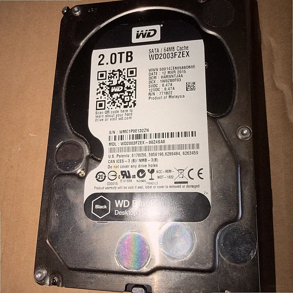 Western Digital WD Black 2TB HDD 3.5" SATA 6 Gb/s 7200RPM - WD2003FZEX