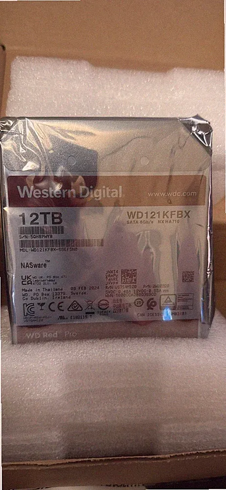 Western Digital WD Red Pro 12TB NAS Hard Drive 7200 RPM WD121KFBX New Sealed