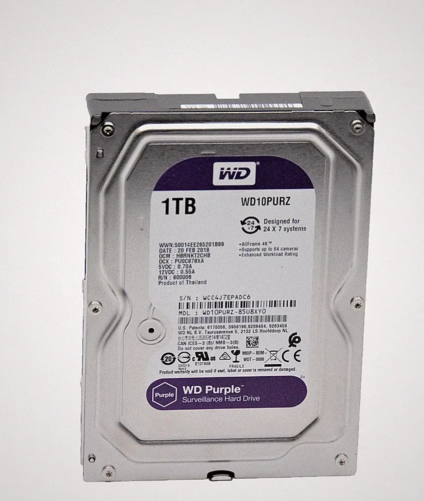 Western Digital WD10PURZ 1TB Hard Drive SATA 6 Gb/s 64MB Cache 3.5 Inch(M.Ref)