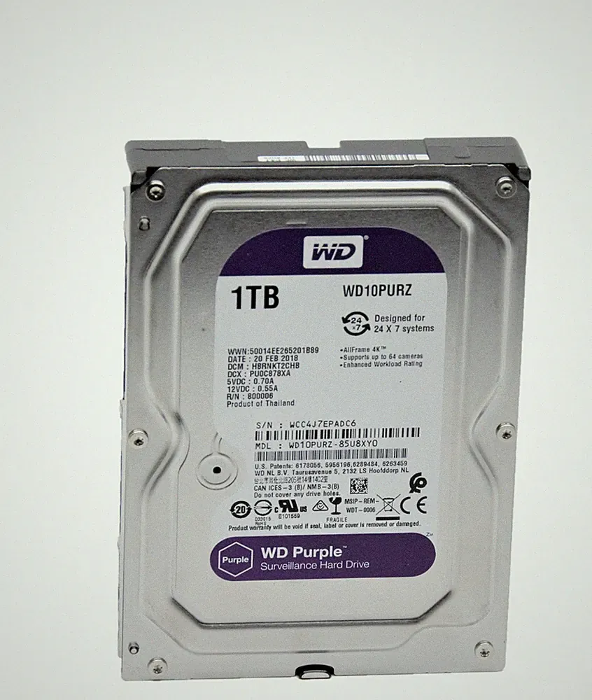 Western Digital WD10PURZ Hard Drive SATA 6 Gb/s 64MB Cache 3.5 Inch 1TB(OPENBOX)