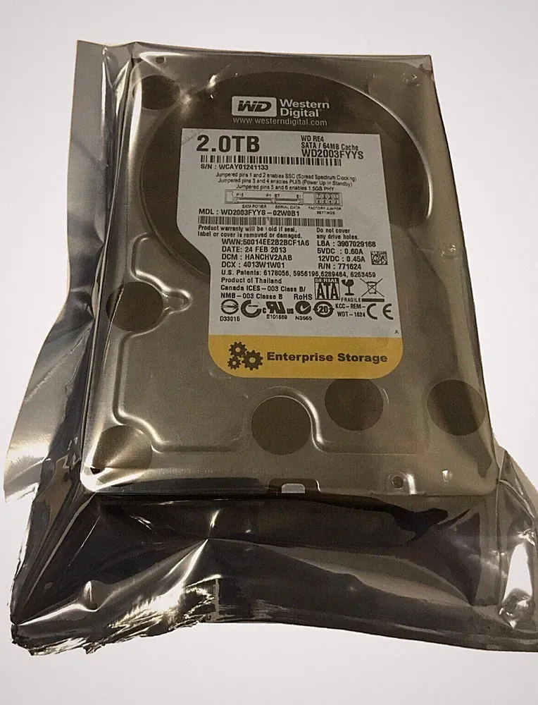 Western Digital WD2003FYYS RE4 Hard Drive 2TB 7200RPM 3.5" Internal SATA WD