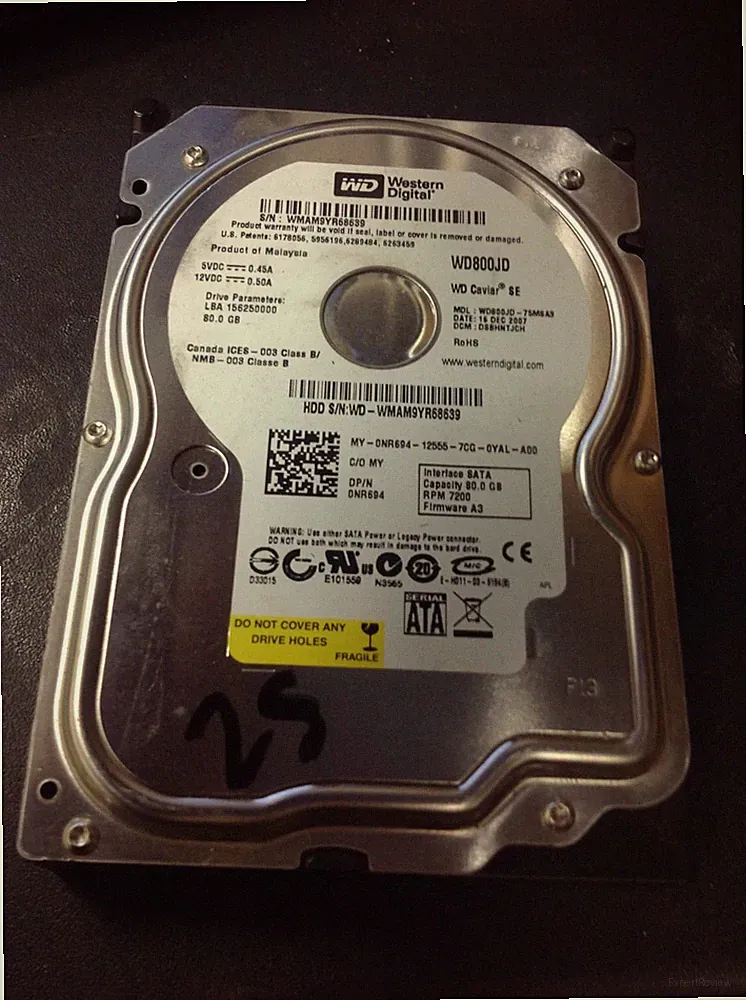 Western Digital WD800JD-75MSA3 80 GB SATA Hard Drive